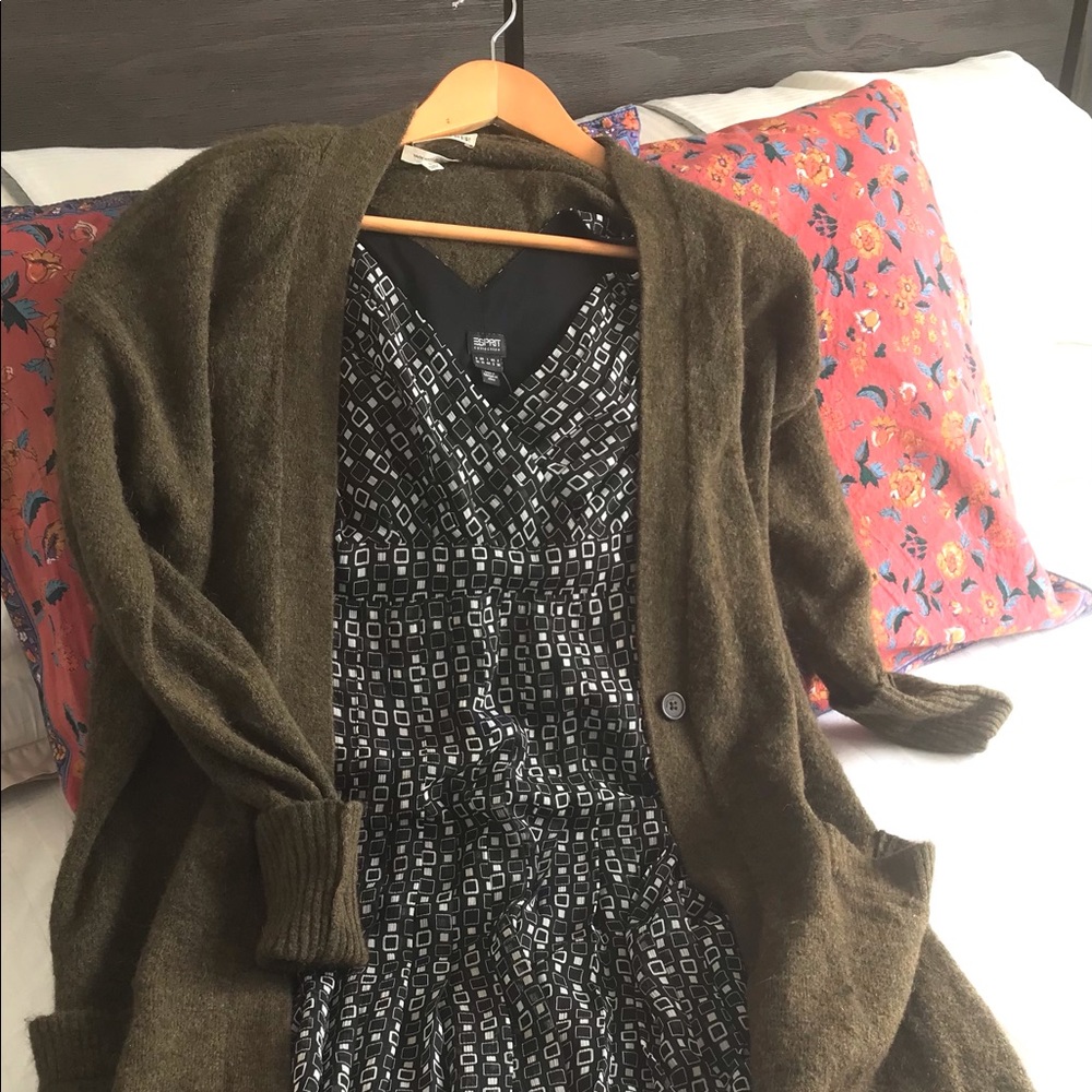 NWT Esprit Pleat Geometric Dress size 4